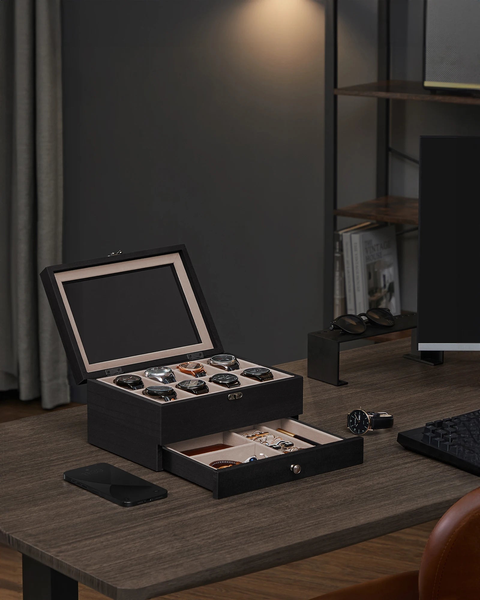 Songmics watch box with 8 slots