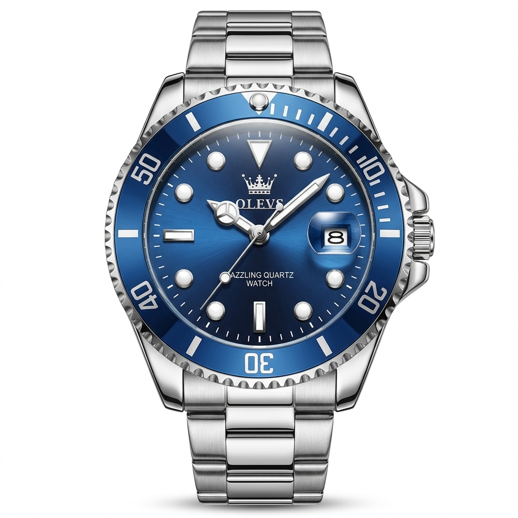 OLEVS  Fine Steel Strap Quartz Wristwatch