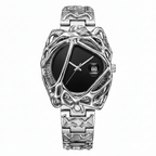 Y2K Antique Alabaster Quartz Watch Men Retro