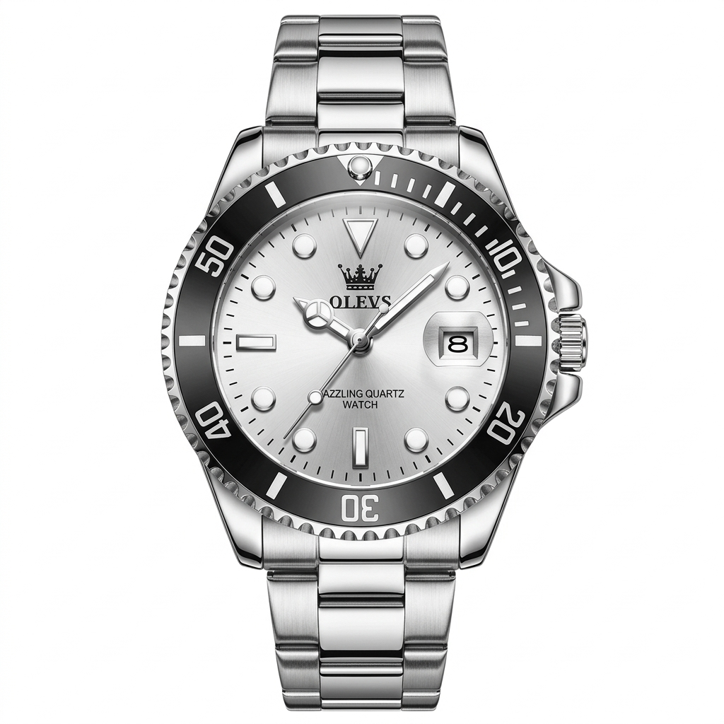 OLEVS  Fine Steel Strap Quartz Wristwatch