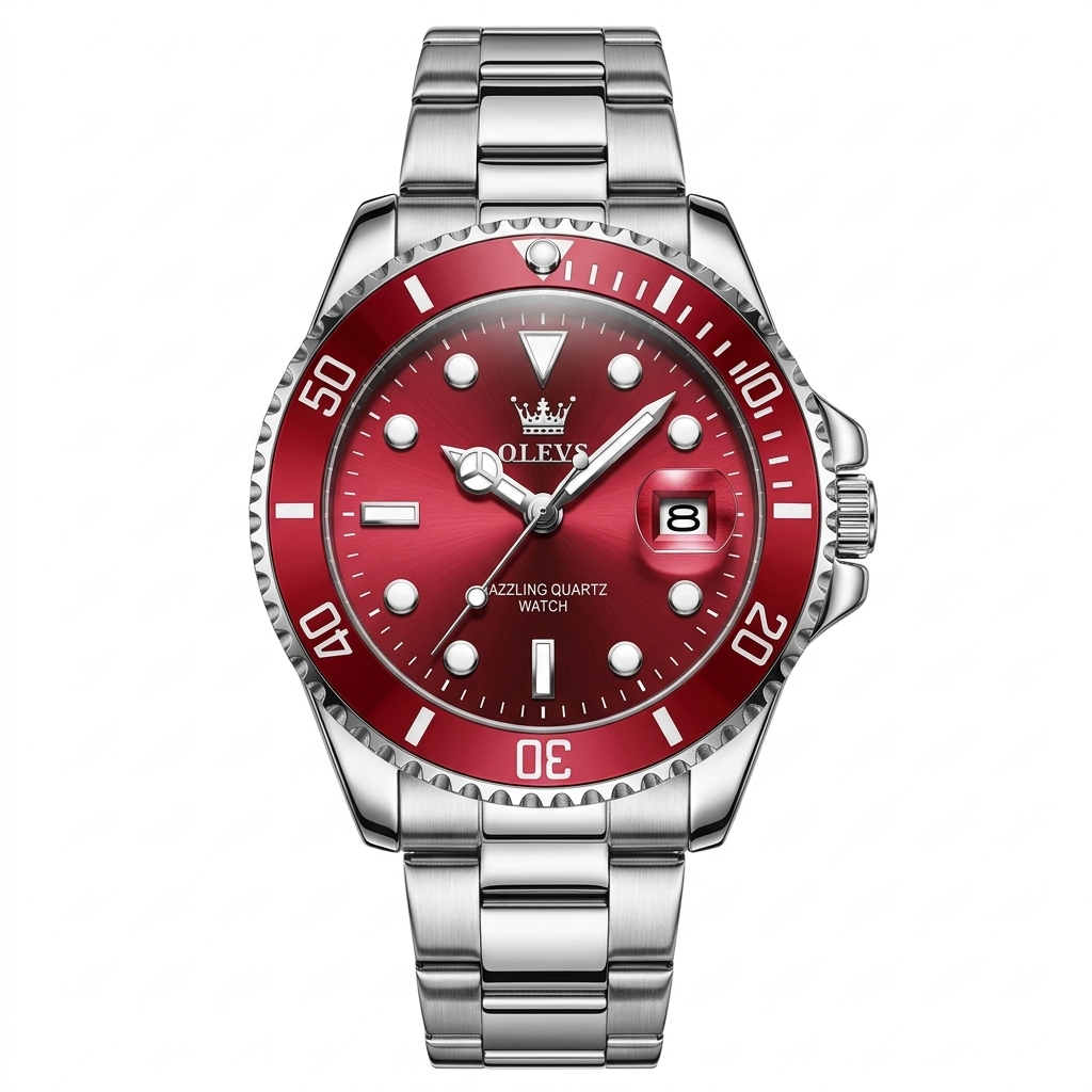 OLEVS  Fine Steel Strap Quartz Wristwatch