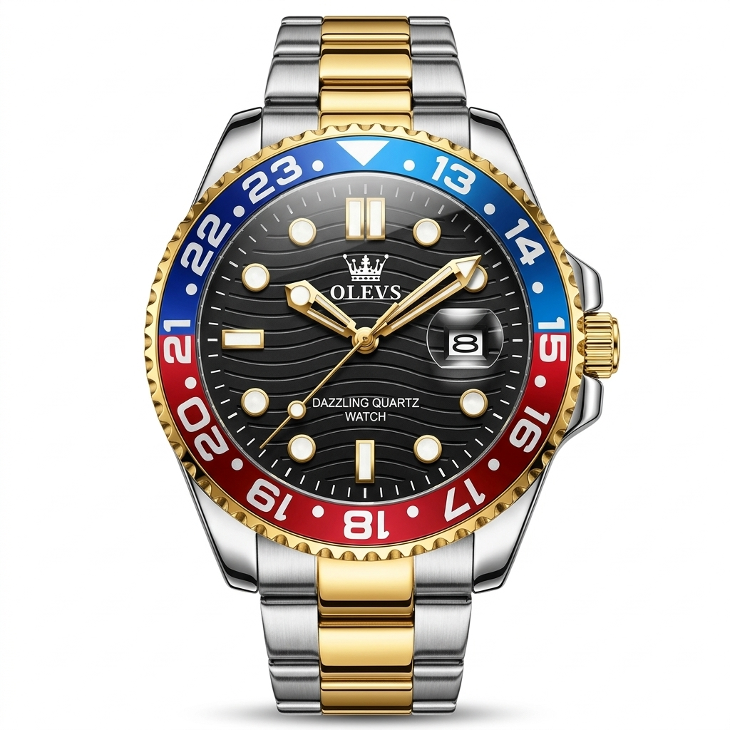 OLEVS  Fine Steel Strap Quartz Wristwatch