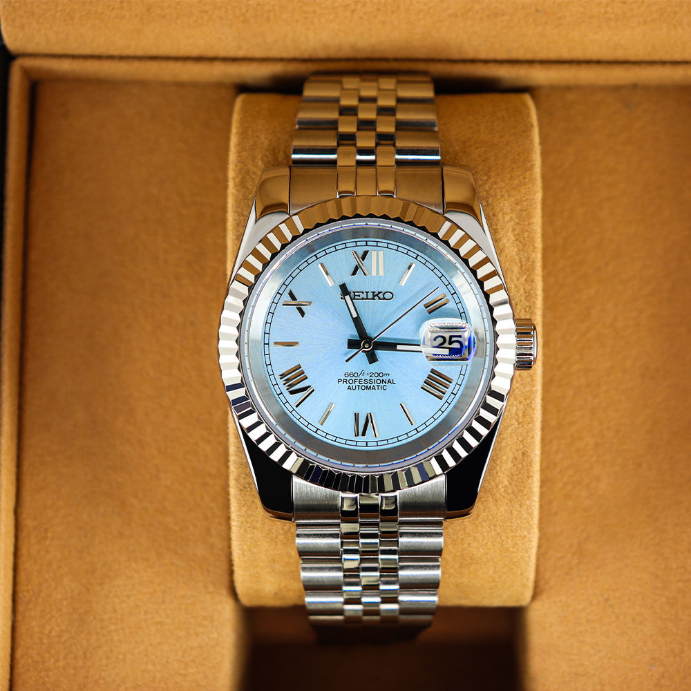 Seiko Day-Just Mod Ice Blue Dial