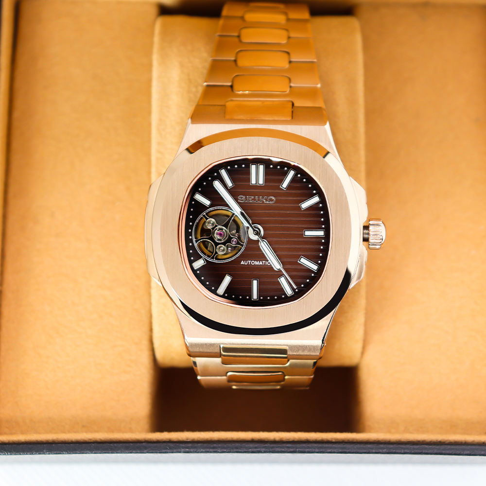 Seiko Mod «Seikonaut» Open Heart Rose Gold