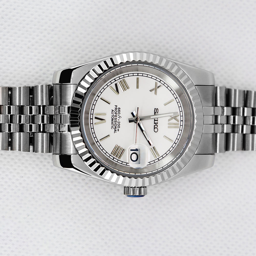 Seiko Datejust Mod White Roman Dial