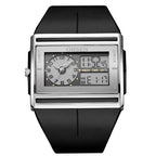 Men Digital Sport Watches Dual Time Black Military Quartz Wristwatch