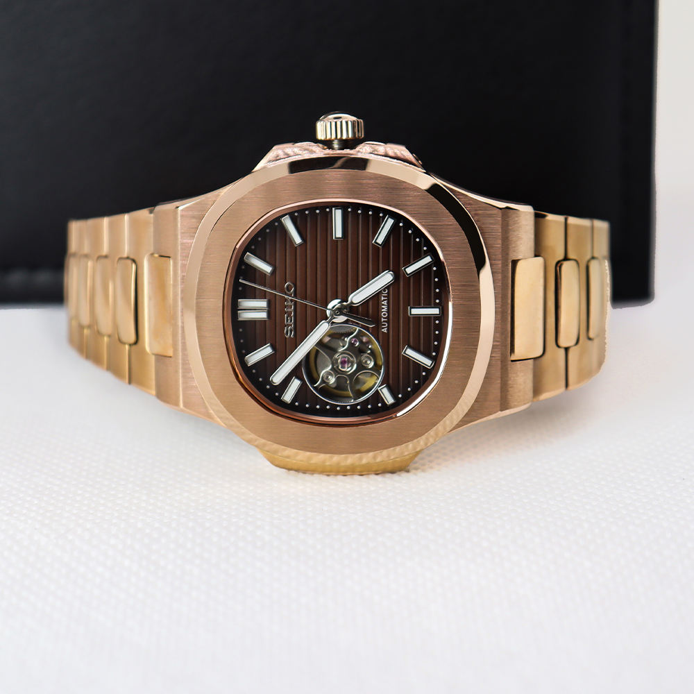 Seiko Mod «Seikonaut» Open Heart Rose Gold