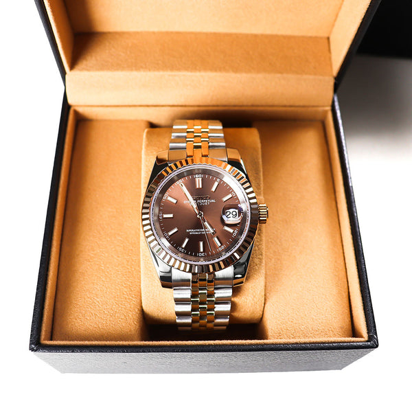 Seiko Datejust Mod Two Tone Chocolate Dial