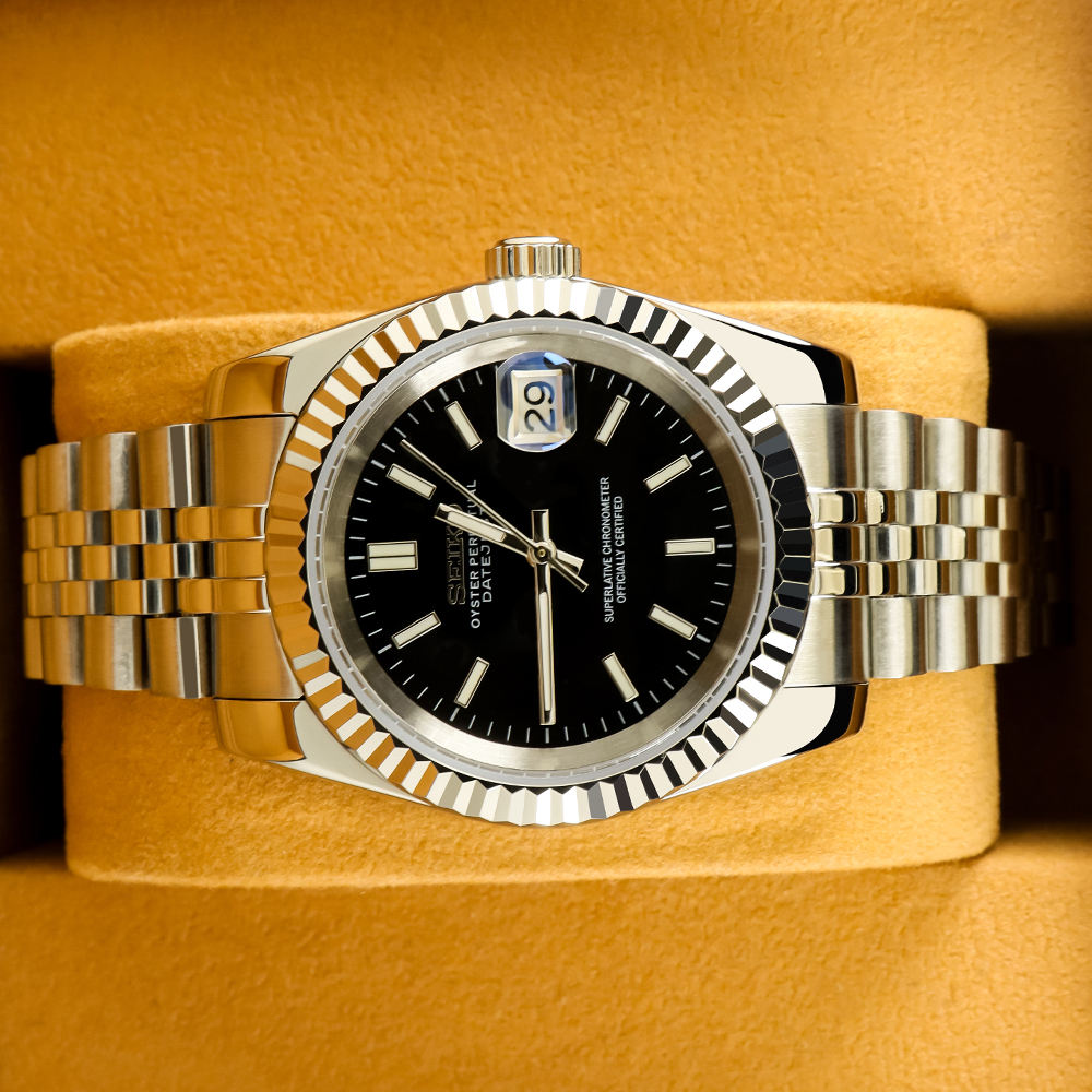 Seiko Datejust Mod Black Dial