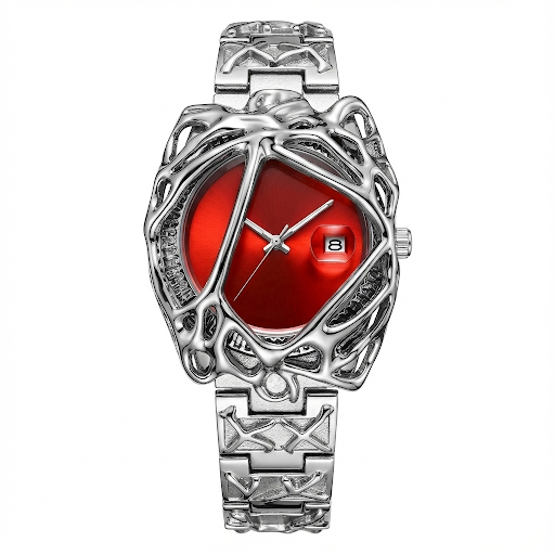 Y2K Antique Alabaster Quartz Watch Men Retro