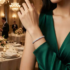 Moissanite Tennis Bracelet 925 Sterling Silver Plated