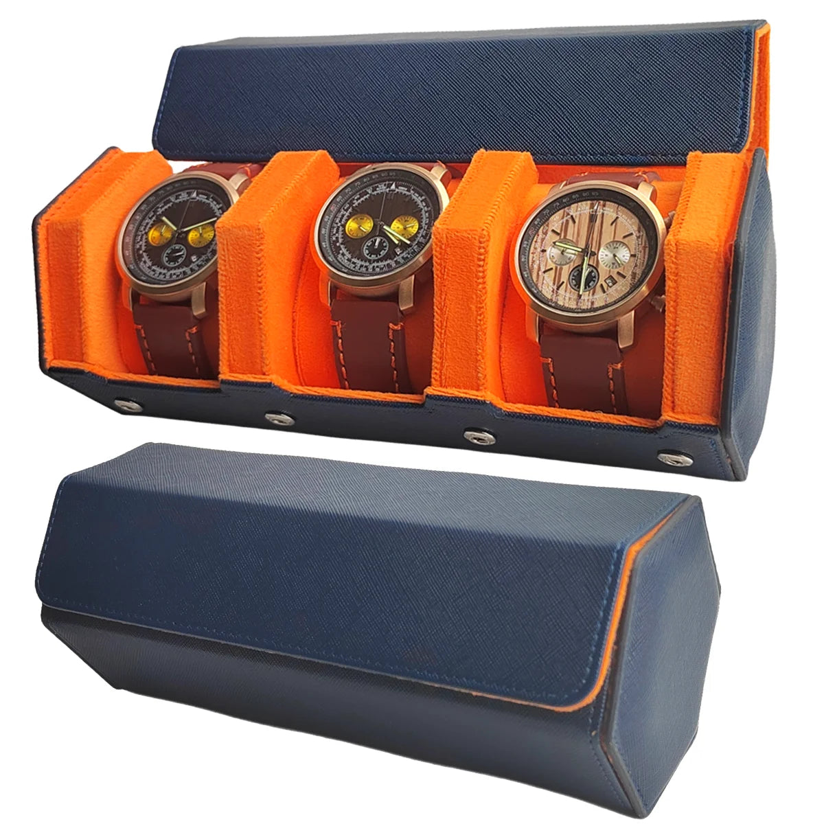 Watch Roll Travel Case Portable Vintage Leather