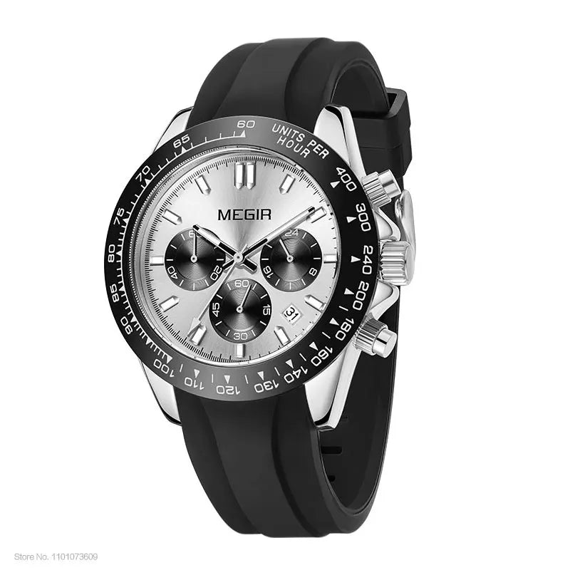 MEGIR Watch Quartz Steel