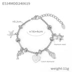 Stainless Steel Heart Charm Bracelets For Women
