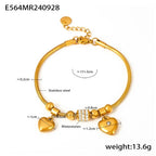 Stainless Steel Heart Charm Bracelets For Women