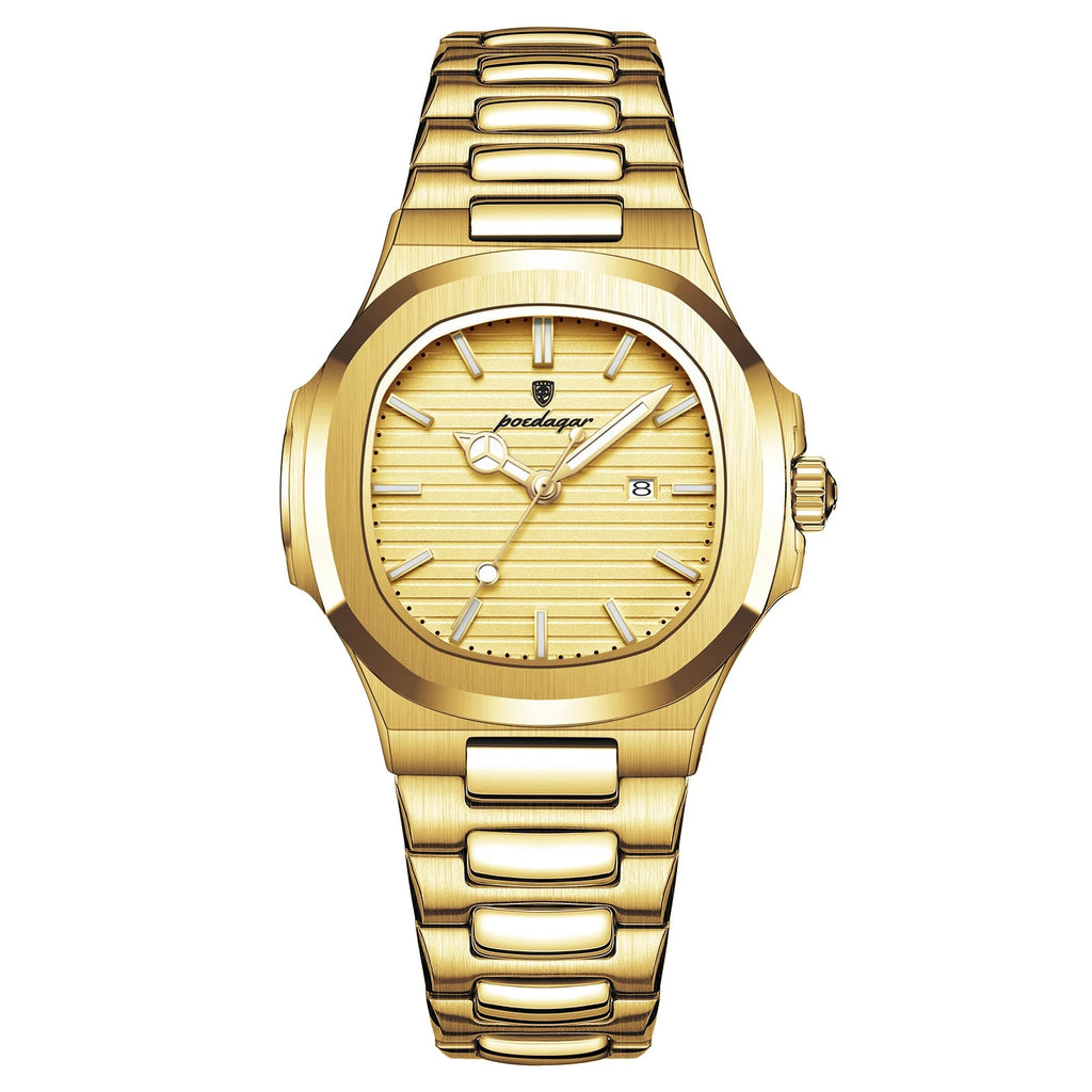 POEDAGAR Wristwatch Steel Quartz Watch