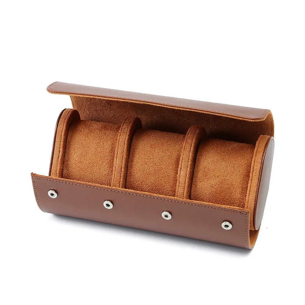 Watch Roll Travel Case Portable Vintage Leather