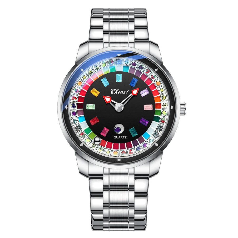 CHENXI Roulette Turntable Dial Men Watch