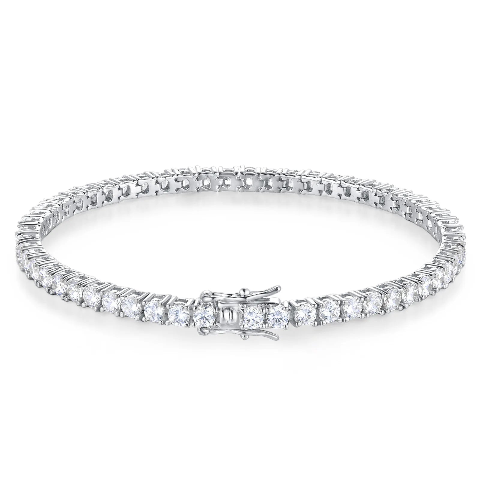 Factory Price D VVS1 Round Moissanite Tennis Bracelet Original S925 Sterling Silver Plated