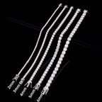 Moissanite Tennis Bracelet 925 Sterling Silver Plated