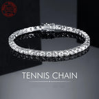 Moissanite Tennis Bracelet 925 Sterling Silver Plated
