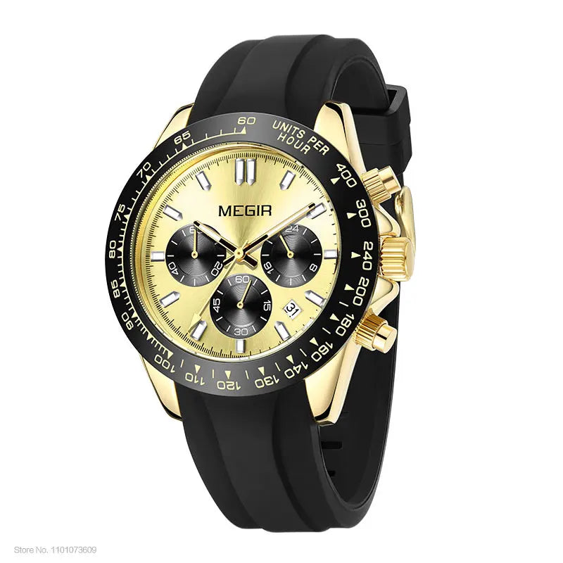 MEGIR Watch Quartz Steel