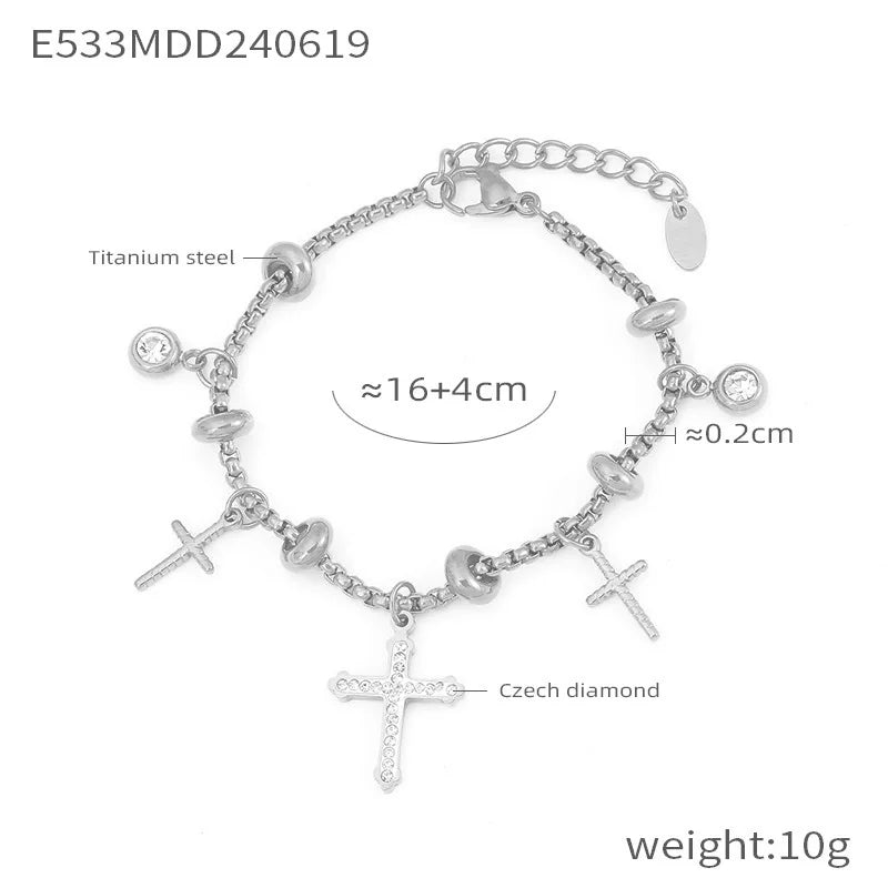 Stainless Steel Heart Charm Bracelets For Women