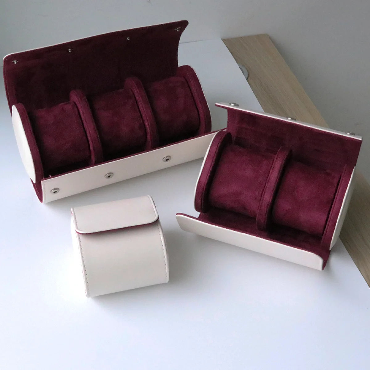 Watch Roll Travel Case Portable Vintage Leather