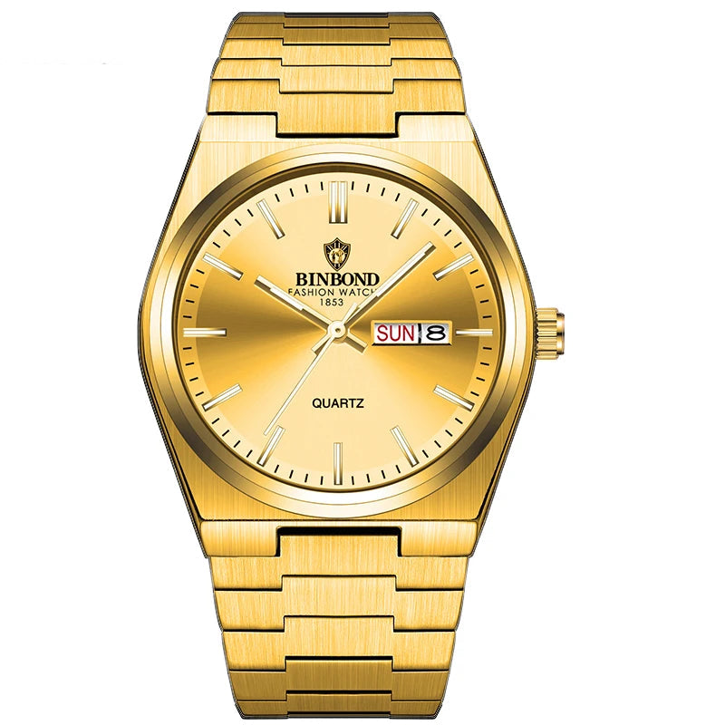 BINBOND New Men  Quartz Stainless Steel