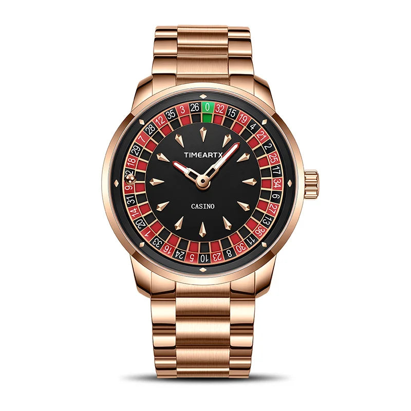 TIMEARTX Watch New European Roulette Poker Game