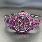 Hot Sell Rose Ice Watch For Men Brand MISSFOX Hip Hop Full Diamond