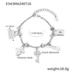 Stainless Steel Heart Charm Bracelets For Women