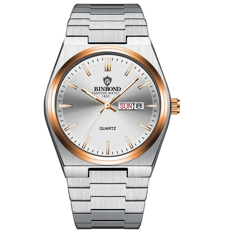 BINBOND New Men  Quartz Stainless Steel