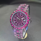 Hot Sell Rose Ice Watch For Men Brand MISSFOX Hip Hop Full Diamond
